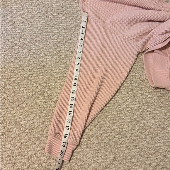 Aerie Light Pink Waffle Knit Crewneck Sweater - Picture 9 of 9